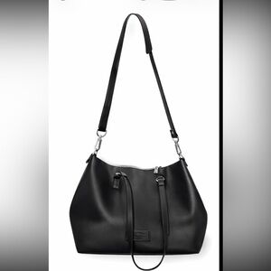 G.H. Bass & Co. Women's Black Vegan Leather Shoulder Bag